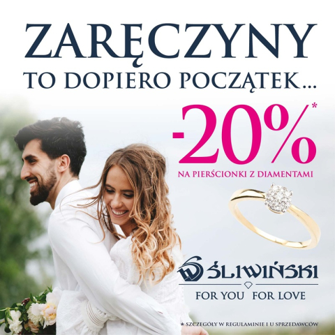 – 20% na pierścionki z diamentami!