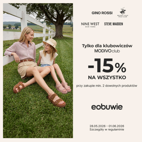 15% na wszystko w eobuwie!