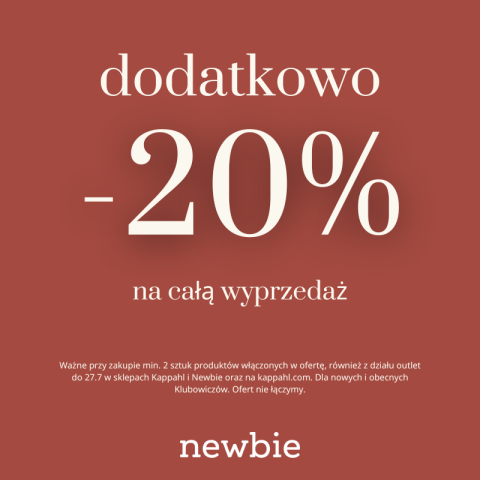 Dodatkowo -20% na całą wyprzedaż