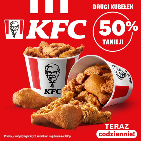 Kubełek 50% off codziennie