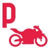 Parkplatz für Motorräder