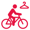 Die Umkleidekabine für Radfahrer