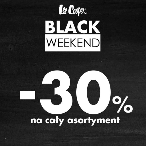 BLACK WEEKEND W LEE COOPER ! - 30% NA CAŁY ASORTYMENT !!!