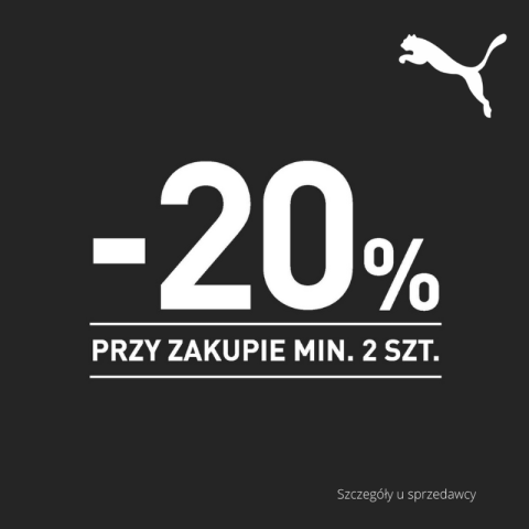 Puma! -20% przy zakupie min. 2 szt. Szczegóły u sprzedawcy. 
